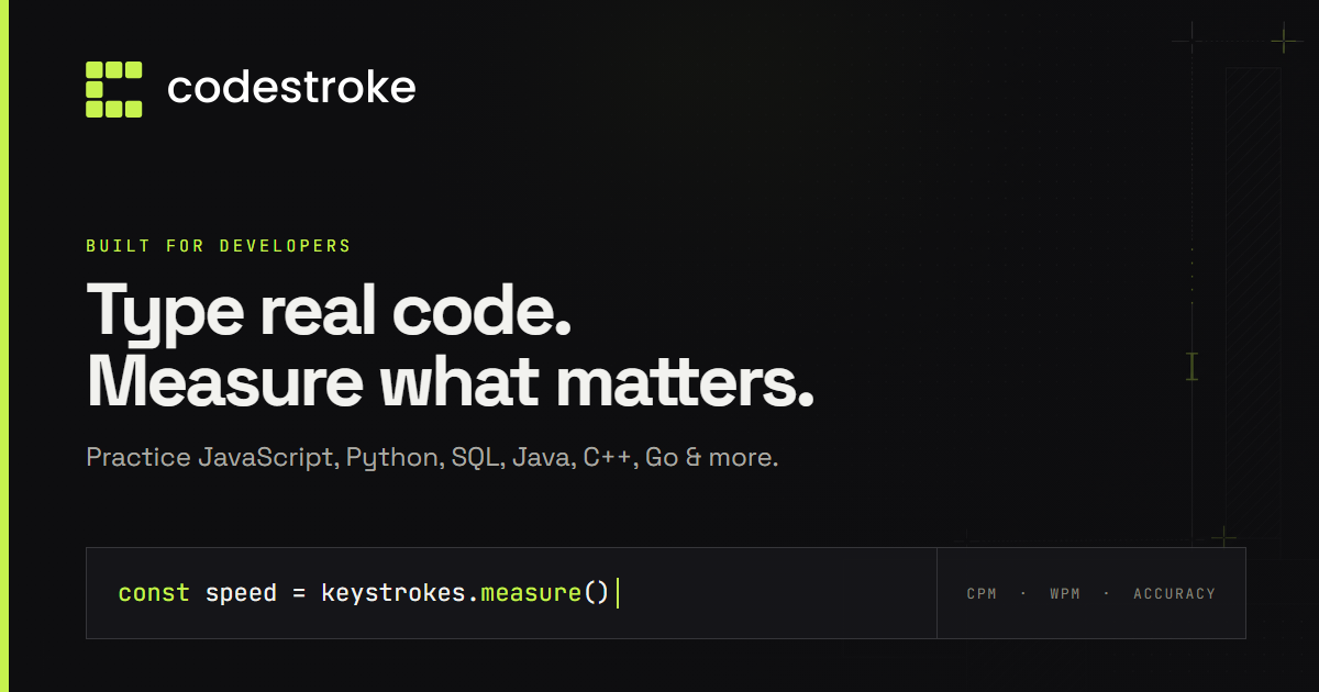AI made me rusty at typing code, so I built a little practice site